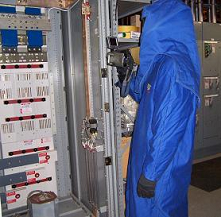 100Cal High Voltage Arc Flash Electrical Inspection Suit used by Altheus Infrared
