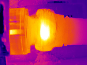 Typical hot U-Joint in motion captured with 60hz imager
