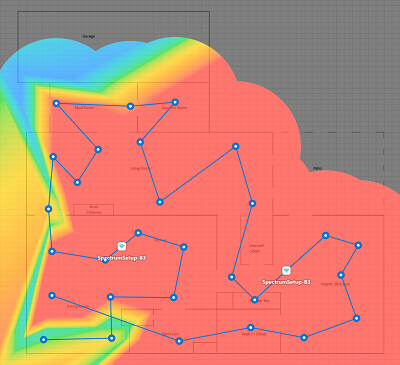 Download speed heatmap at initial scan